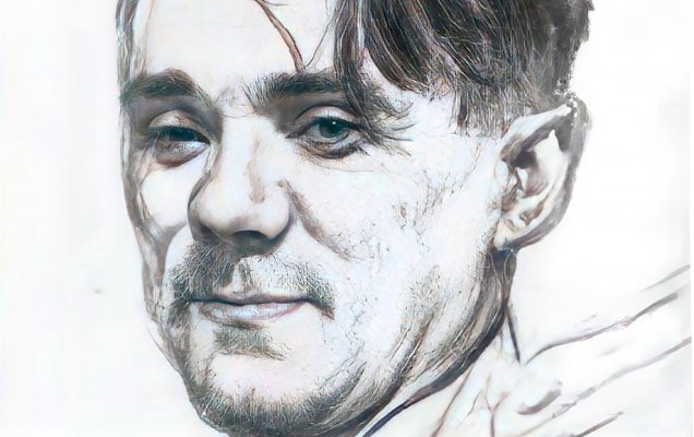 Портрет Полевого — рис. Николая Жукова — сделан в Нюрнберге в 1946 г. / Издательство «Советская Россия», Москва