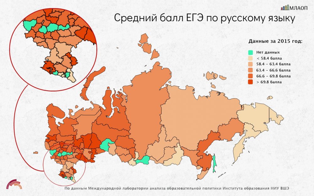 ЕГЭ в разных регионах России