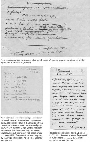 Наброски и записи Николая Заболоцкого. Архив семьи Заболоцких (Москва)