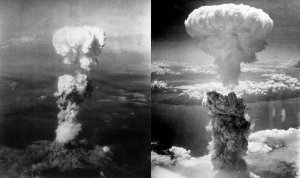 Атомные облака на Хиросиме и Нагасаки.