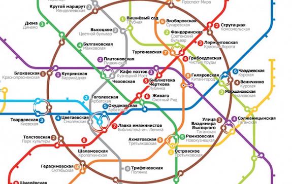 Литературная карта метро
