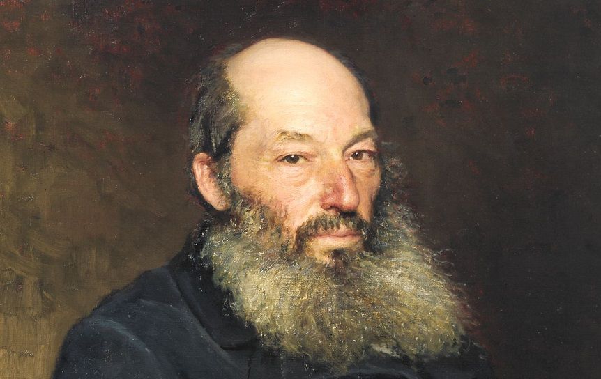 Портрет Фета работы И. Е. Репина (1882)
