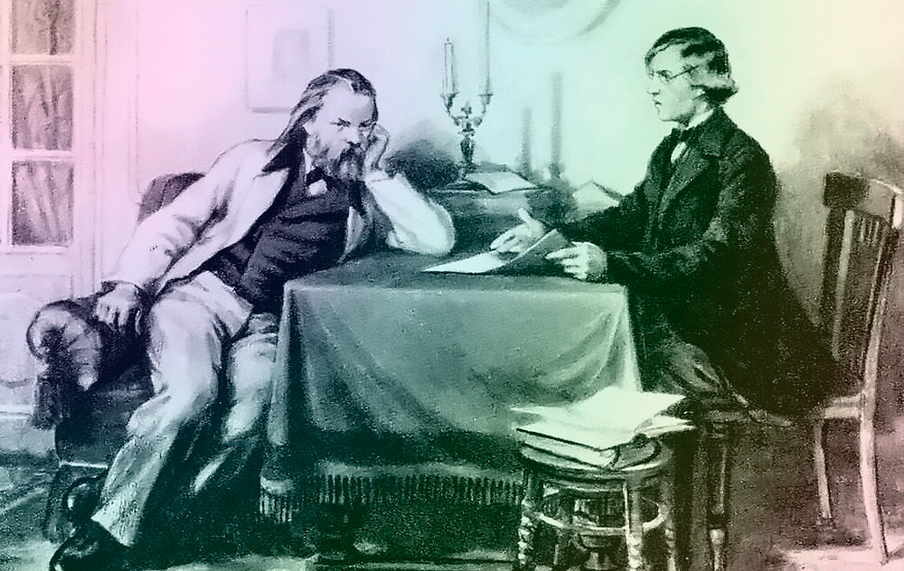 Ю. Казмичёв. 'Чернышевский в 1859 году в Лондоне с Герценом' / rg.ru