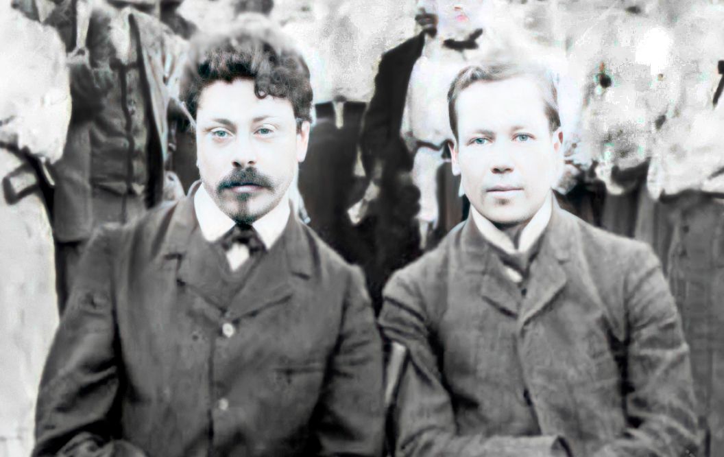 Юлий Айхенвальд (слева) и философ Густав Шпет. 1916 год. Фото: Из личного архива Дмитрия Шеварова 