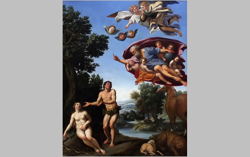 Доменикино. 'Бог наказывает Адама и Еву' (1623 - 1625) / Wikimedia