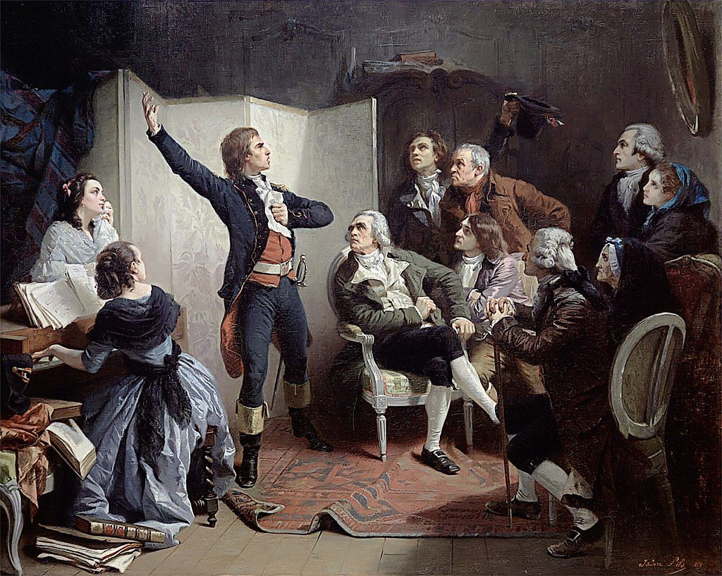 Руже де Лиль (10 мая 1760-1836) впервые исполняет 'Марсельезу'. Картина И. Пильса / wikipedia.org
