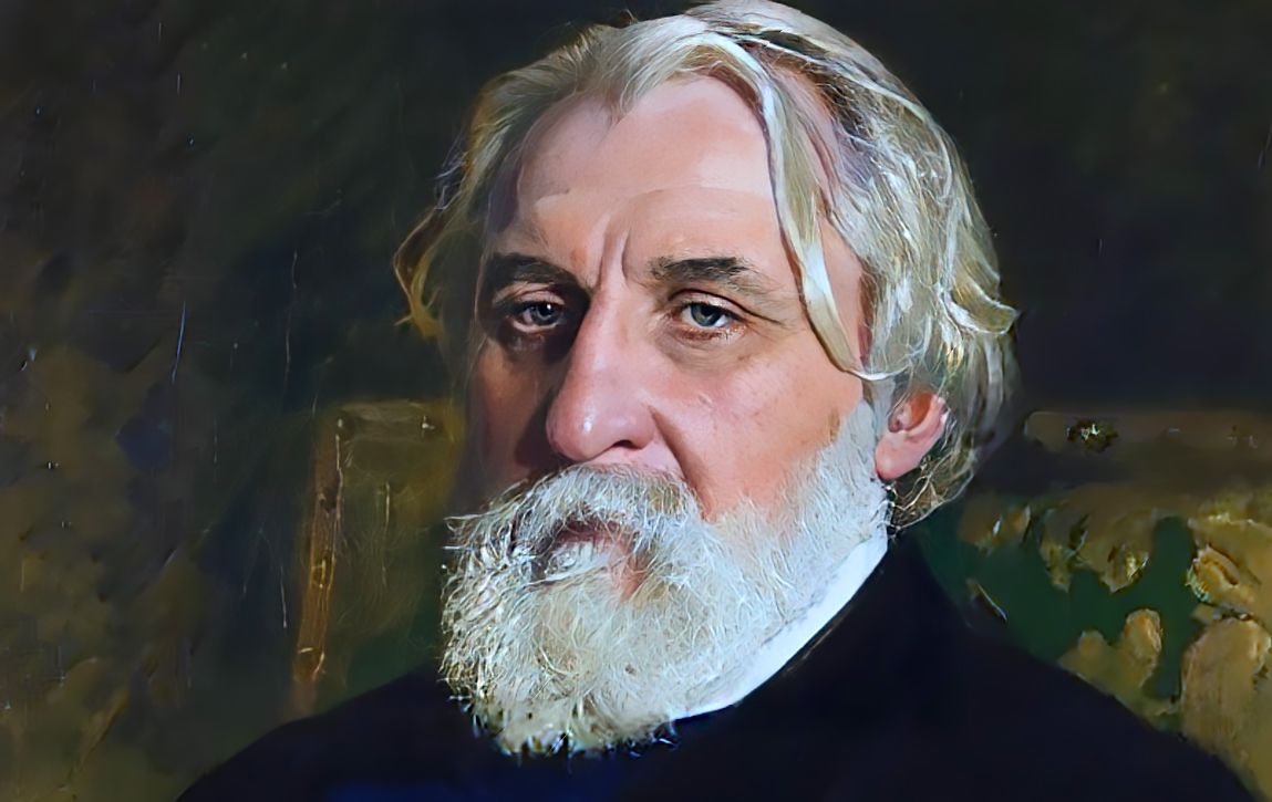 Фрагмент портрета И.С. Тургенева  Ильи Репина, 1874 / ГТГ